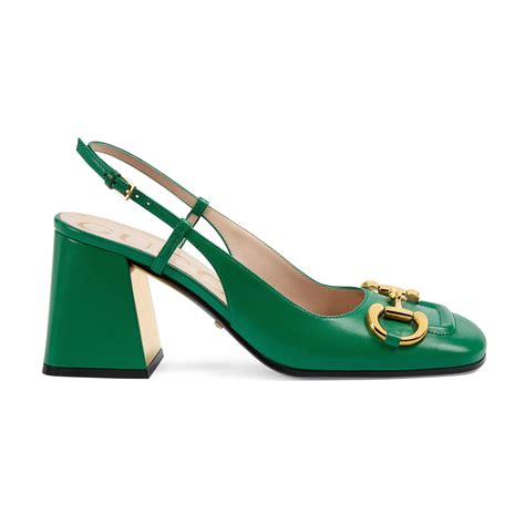 gucci heels green